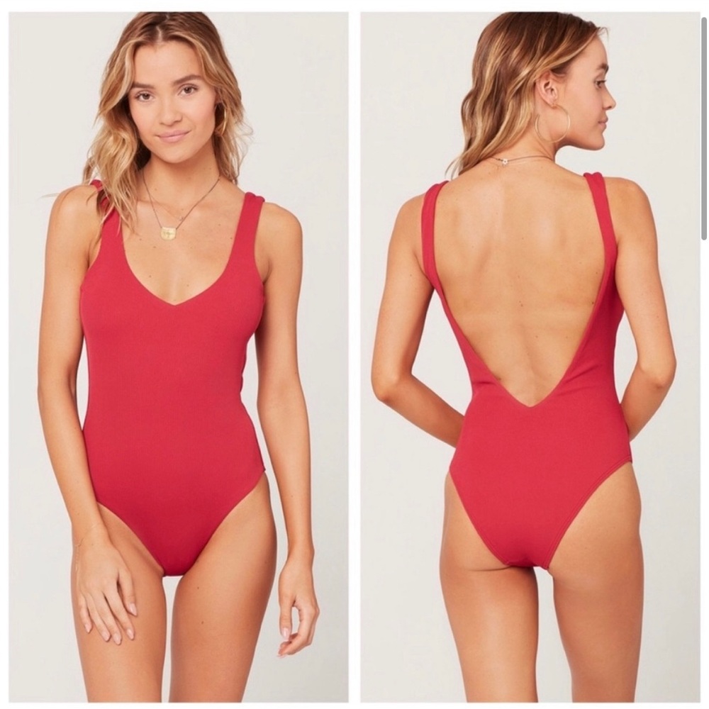 NWT - L*SPACE Arizona Ribbed One Piece Swim Suit